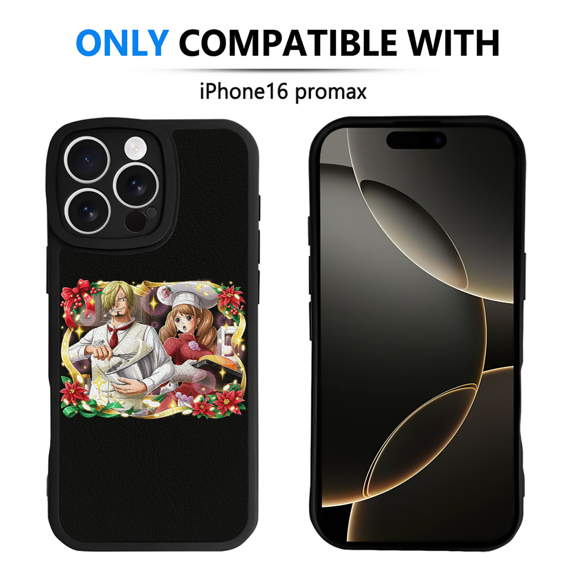 （画像用） ワンピース サンジ ONE PIECE Sanji 【iPhone 16シリーズ対応】シリコンスマホケース（レザー調） 材質：シリコン